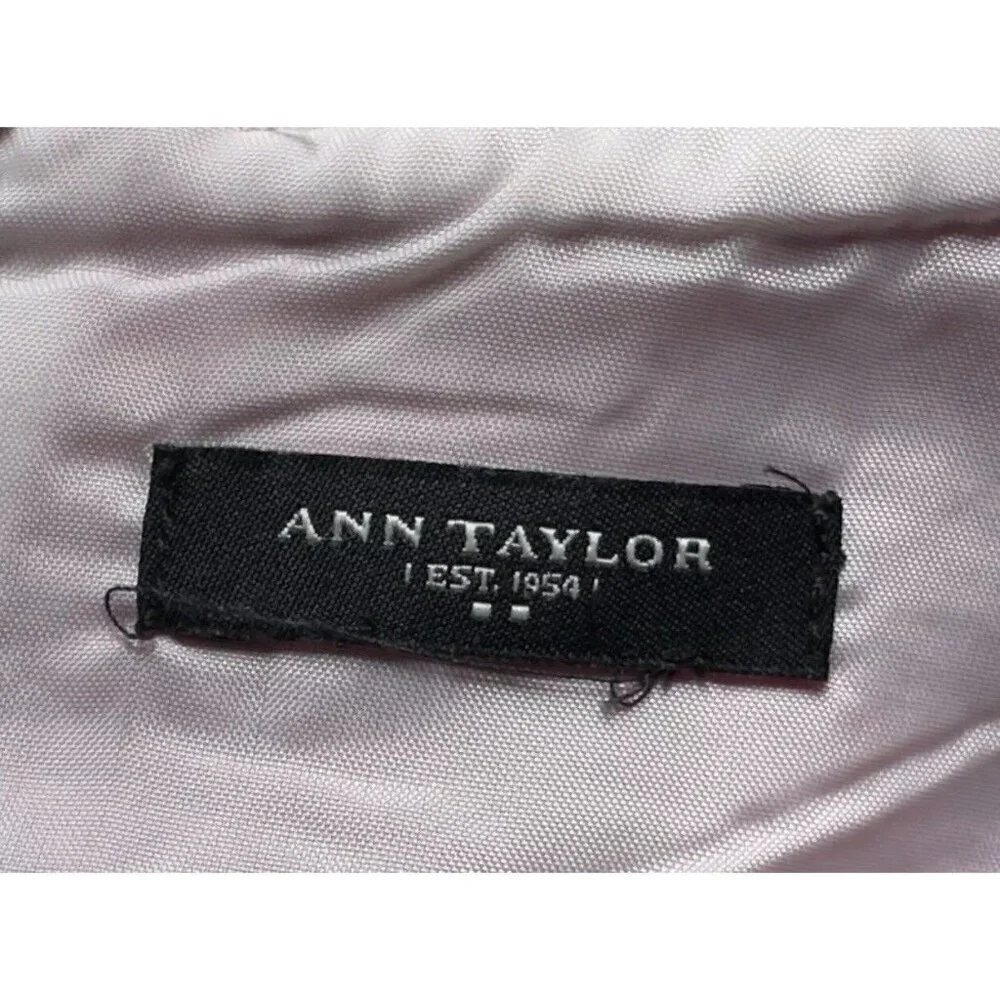 Ann Taylor Red Round Neck Sleeveless Lined Dress w/Zipper Closure - Picture 10 of 11